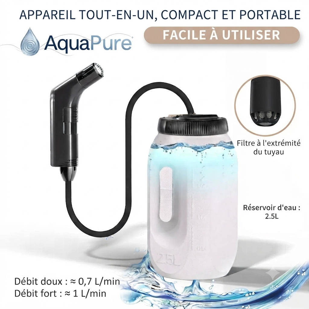 Bidet Portable Électrique AquaPure